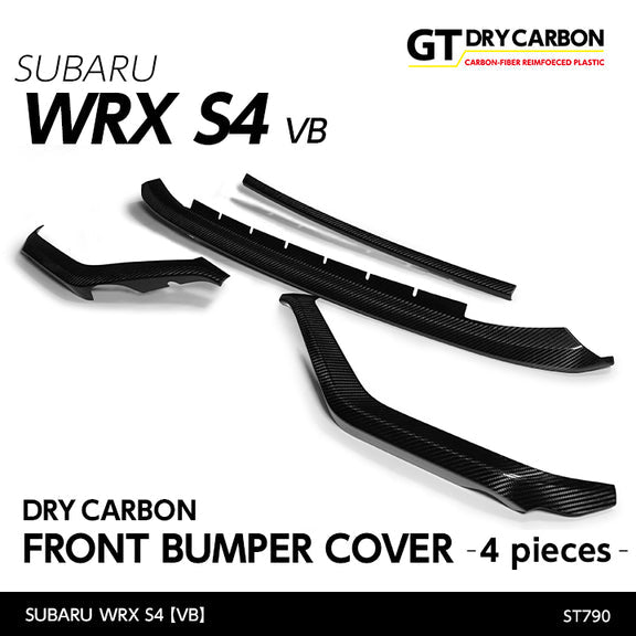 AXIS PARTS Front Bumper Trim Covers (4-Piece) For 2022+ Subaru WRX VB [Dry Carbon Fibre]